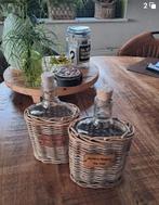 Twee riviera maison rattan flesjes, Ophalen, Zo goed als nieuw, Rond, Riet