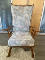 Vintage eiken salonstoel, Gebruikt, Minder dan 75 cm, Ophalen of Verzenden, 50 tot 75 cm