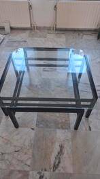 Salontafel met glasplaat, Ophalen, Gebruikt, 100 tot 150 cm, 50 tot 100 cm