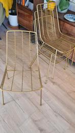Goudkleurige Eetkamerstoelen - Set van 4, Huis en Inrichting, Stoelen, Ophalen, Gebruikt, Overige kleuren, Vier