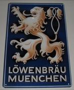 Löwenbräu Bier : Metalen Bord Löwenbräu Bier - Muenchen, Verzenden, Nieuw, Reclamebord, Plaat of Schild, Overige merken