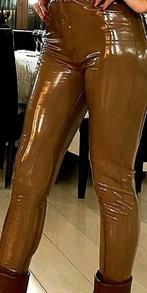 Donker Bruine Latex Broek maat M, Verzenden, Zo goed als nieuw, Bruin, Lang