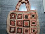 Gehaakte tas met granny squares, Ophalen of Verzenden, Zo goed als nieuw, Bruin, Handtas