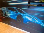 Vliesbehang - Auto design - 401x225cm, Ophalen of Verzenden, Minder dan 10 m², Blauw