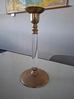 vintage kandelaar messing plexiglas retro mid century design, Ophalen of Verzenden, Overige materialen