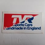 Leuke oude sticker.   TVR.  Sports Cars.  Handmade in Engela, Ophalen of Verzenden, Zo goed als nieuw, Overige typen