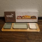Senza Bamboo Tapasplank met 3 Schalen - Nieuw in Doos, Ophalen of Verzenden, Nieuw