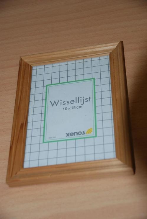 Wisselijst.                  Met blank houten frame., Huis en Inrichting, Woonaccessoires | Lijsten, Nieuw, Minder dan 50 cm, Minder dan 50 cm
