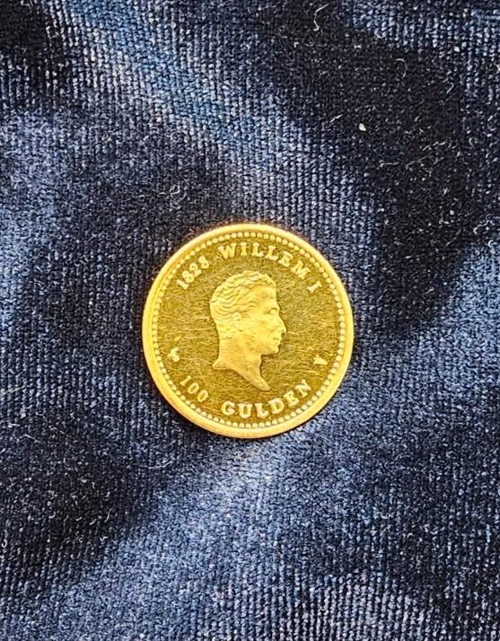 Gouden munt 100 gulden 1828 Willem1 6.72 gram, Postzegels en Munten, Munten | Nederland, 10 gulden, Goud, Ophalen of Verzenden