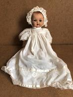 Oude / Antieke Baby Pop Papier Mache 36 cm Doopjurk 1930, Ophalen of Verzenden, Gebruikt, Pop