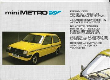 Uitvouw-folder ( Austin Morris ) Mini METRO, ca. 1980 (NL).