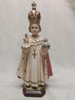 Oud gipsen beeldje Kindje Jezus van Praag - 33cm, Antiek en Kunst, Ophalen of Verzenden