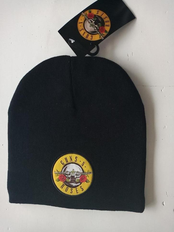Guns N' Roses vrij  mooie warme beanie muts official, Verzamelen, Muziek, Artiesten en Beroemdheden, Nieuw, Kleding, Verzenden