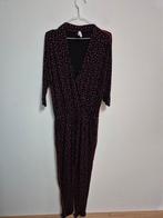 Jump10 - Zwart-roze-rode Miss Etam jumpsuit maat M (1), Kleding | Dames, Jumpsuits, Ophalen of Verzenden, Zo goed als nieuw, Zwart