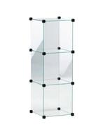 Kubus vitrine 18 glasplaten 39x39 cm glas 40 verbindingsstuk, Ophalen, Met plank(en), Manutun, Info@manutan.nl