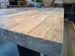 Tafelbladen massief 5cm, geborsteld teak, 180-200-240cm, Huis en Inrichting, Tafels | Eettafels, Ophalen, Teakhout, Nieuw, 50 tot 100 cm