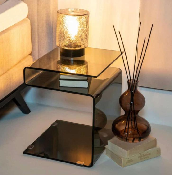 Coffee Table, By-Boo Bijzettafel Shadow Glas, Huis en Inrichting, Tafels | Salontafels, Zo goed als nieuw, Minder dan 50 cm, 50 tot 100 cm