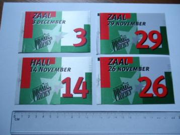sticker oud Heineken night proms 4 x linnen retro muziek beschikbaar voor biedingen