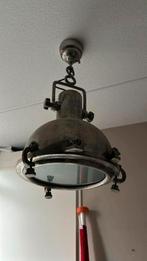 Metalen, industriële hanglamp/ scheepslamp, Huis en Inrichting, Ophalen, Zo goed als nieuw, Metaal, Minder dan 50 cm