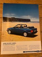 Ford Escort Cabrio originele advertentie, Ophalen of Verzenden, Gelezen, Ford