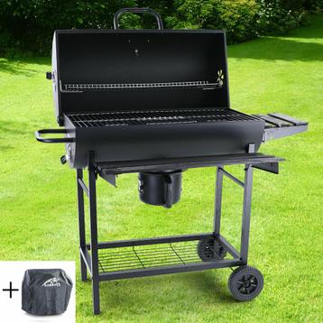 BBQ-Smoker - BBQ-Houtskoolgrill - Grillwagen 108x64x135cm beschikbaar voor biedingen