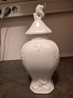 Dekselvaas wit Royal Delft, Wit, Aardewerk of Porselein, Ophalen of Verzenden, Zo goed als nieuw