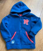 Blauw fleece jack/ vest met capuchon - Maat 110/116, Zeeman, Gebruikt, Trui of Vest, Ophalen of Verzenden