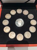 Unieke Complete Serie Zilveren Wilhelmina Guldens, Ophalen of Verzenden, Koningin Wilhelmina, Zilver