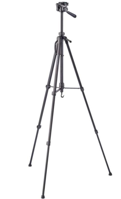 Mooi statief van 62cm - 160cm incl ingebouwde waterpas + tas, Audio, Tv en Foto, Fotografie | Statieven en Balhoofden, Zo goed als nieuw