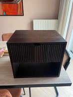 Nachtkasjes met lade, donkerbruin hout, Huis en Inrichting, Slaapkamer | Nachtkastjes, Ophalen, Minder dan 45 cm, Nieuw, Minder dan 55 cm