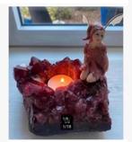 Kunst design Elf edelsteen waxinelichthouder edelsteen, Ophalen of Verzenden