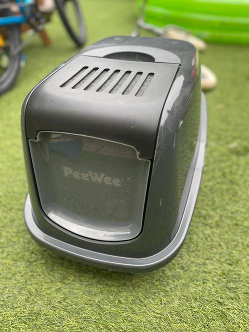 Peewee kattenbak zwart grijs, Dieren en Toebehoren, Kattenbakken, Gebruikt, Gesloten, Ophalen