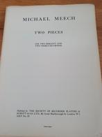 Michael Meech - Two Pieces - Blokfluit, Gebruikt, Klassiek, Overige soorten, Ophalen of Verzenden
