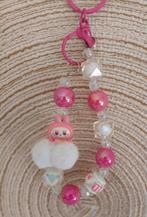 Labubu Sleutelhanger - Roze Kralen & Pompon, Ophalen of Verzenden, Nieuw