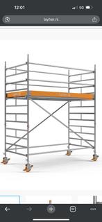 Layher rolsteiger te huur, Ophalen of Verzenden, Gebruikt, Rolsteiger of Kamersteiger, 5 meter of hoger