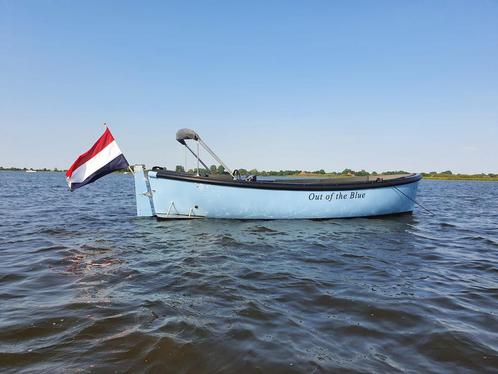 Pieterman sloep 27 pk inboard diesel boegschroef blauw, Watersport en Boten, Sloepen, Zo goed als nieuw, 10 tot 30 pk, 6 meter of meer