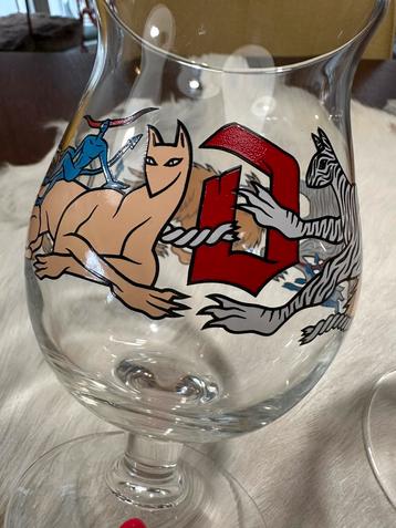 2 x Duvel bierglas - glas - Iwan Smit - Limited Edition beschikbaar voor biedingen