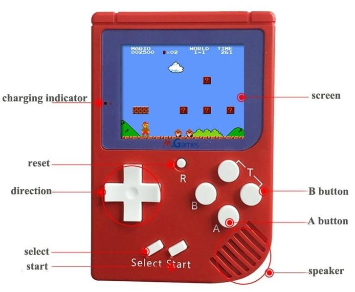 spelcomputer handheld usb oplaadbaar met 129 / 8 bit games, Kinderen en Baby's, Speelgoed | Overig, Nieuw, Jongen of Meisje, Ophalen of Verzenden