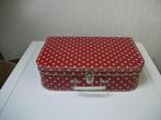 2 koffertjes Rood met witte stipjes, Overige typen, Ophalen of Verzenden, Zo goed als nieuw