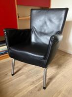 Label leren fauteuil, Huis en Inrichting, Ophalen, Gebruikt, 50 tot 75 cm, Leer