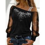 R72 maat 5XL zwarte blousse lange transparante mouwen , ...., Ophalen of Verzenden, Nieuw, Zwart, Blouse of Tuniek