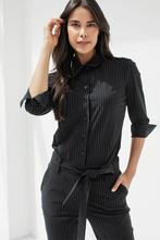 Studio Anneloes Angelique Jumpsuit pinstripe zwart XS, Studio Anneloes, Zwart, Ophalen of Verzenden, Zo goed als nieuw