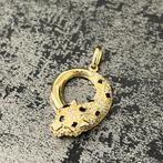 14k gouden panter hanger nieuw italy, Sieraden, Tassen en Uiterlijk, Kettinghangers, Ophalen of Verzenden, Zo goed als nieuw, Goud
