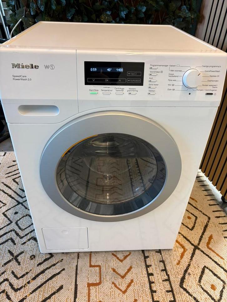Miele W1 1600 toeren PowerWash 2.0 8kg, Witgoed en Apparatuur, Wasmachines, Zo goed als nieuw, Voorlader, 8 tot 10 kg, 85 tot 90 cm