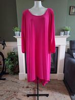 Made in Italy mooi big size look fuchsia roze jurk XXL 46 48, Kleding | Dames, Jurken, Onder de knie, Roze, Zo goed als nieuw