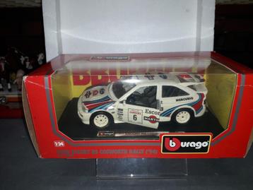 BURAGO FORD ESCORT RS COSWORTH RALLY NIEUW in de DOOS  beschikbaar voor biedingen