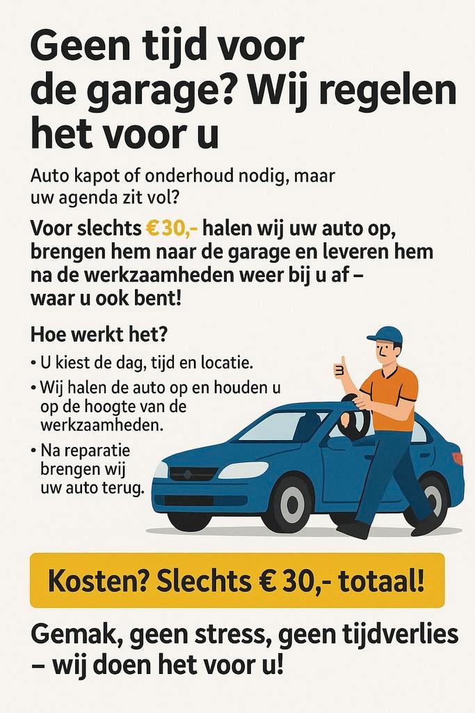 🚗🚘Geen tijd voor auto garage? 🔧🛠️, Auto diversen, Onderhoudsmiddelen, Ophalen of Verzenden