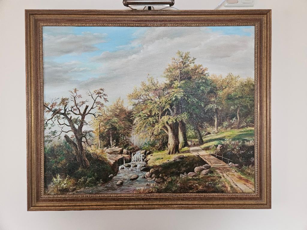 Olie verf schilderij, voorzien van een authentieke lijst, Antiek en Kunst, Kunst | Schilderijen | Klassiek, Ophalen