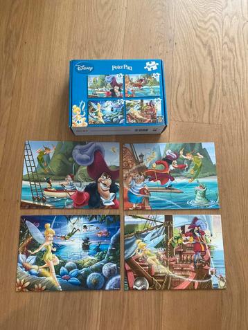Puzzel peter pan 4 x zgan disney 12-24 stukjes beschikbaar voor biedingen