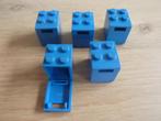LEGO: 5 stuks blauwe (classic) space containerbox 2x2x2, Ophalen of Verzenden, Gebruikt, Lego
